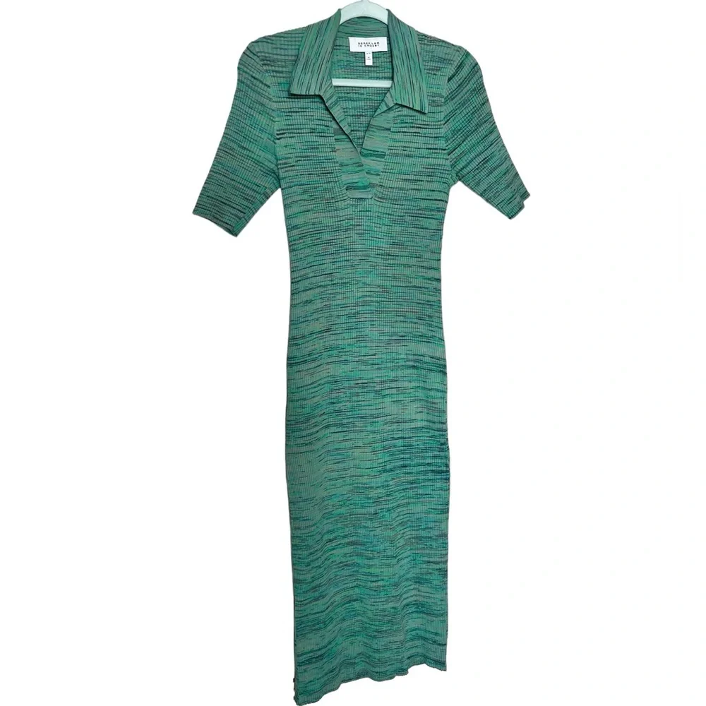 Derek Lam 10 Crosby Wo Cianna Rib-Knit Space Dyed Dress